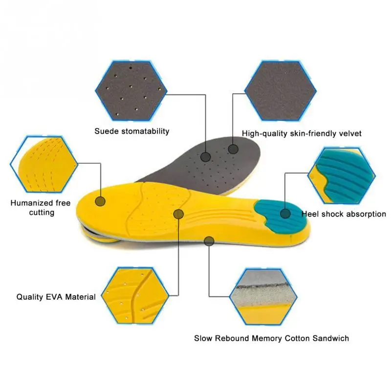 1 пара альпинистских спортивных запоминающие стельки из пенки ортопедические арочные боли дышащий уход для ног: стельки можно отрезать