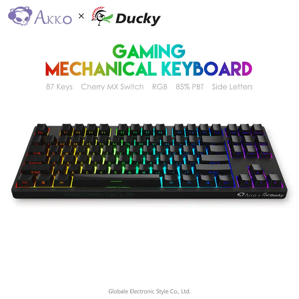 オリジナル Akko ダッキー 3087sl ゲーミングキーボード機械式サイドレタリング桜スイッチ Rgb バックライトコンピュータゲーマー 85 Pbt タイプ C キーボード Aliexpress