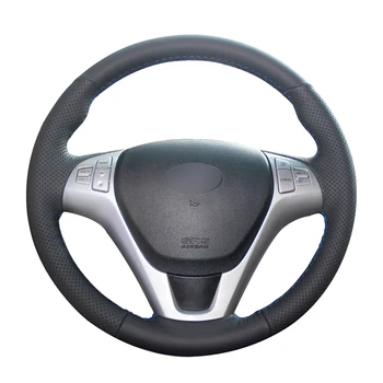 

Black PU Artificial Leather Car Steering Wheel Cover for Hyundai Genesis Coupe 2009 2010 2011 2012 2013-2016 Rohens Coupe 2009