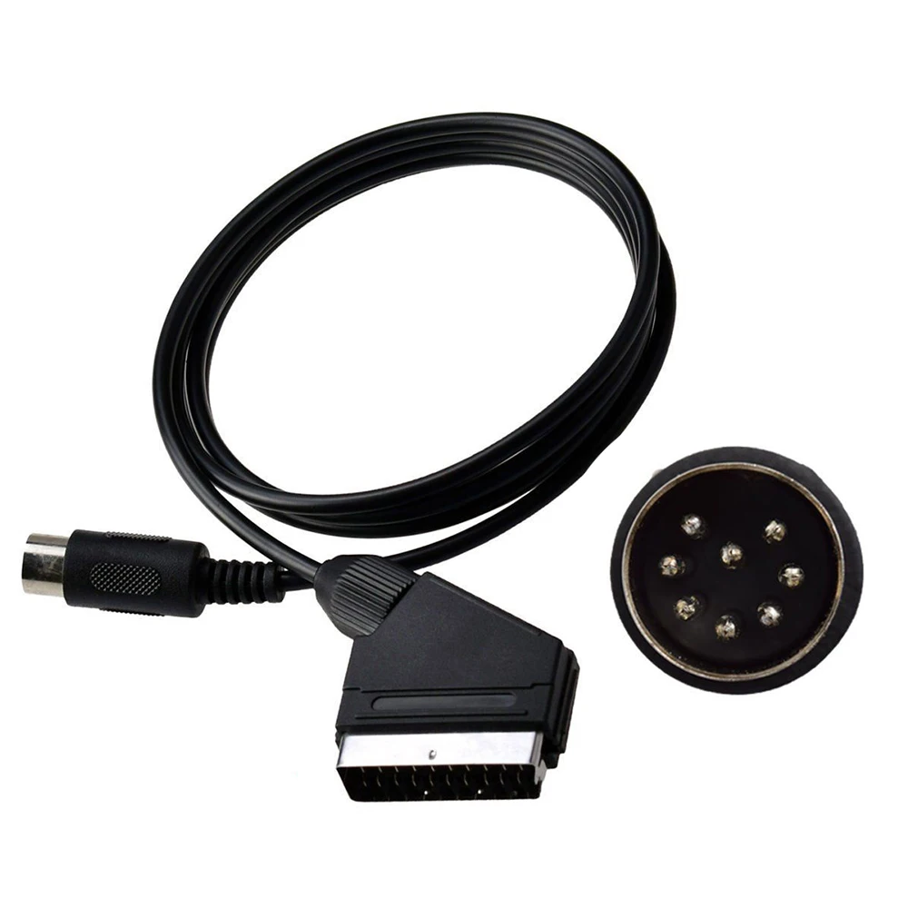 1,8 м зарядный Мощность кабель черного цвета RGB Scart линии передачи данных PAL C булавки для sega бытие 1 игры sega Mega Drive MD 1 мастер Системы-1 шт