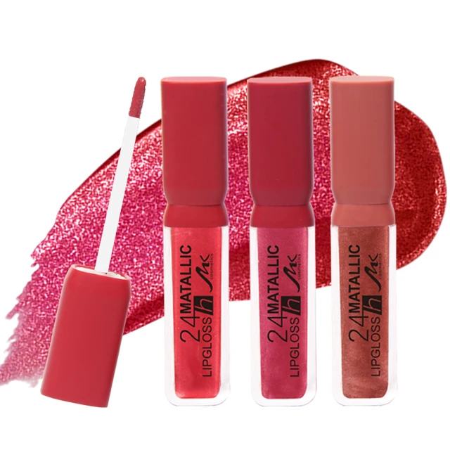 MK Brand 12 Colors Metal Liquid Lipstick Waterproof Makeup Metallic Lip