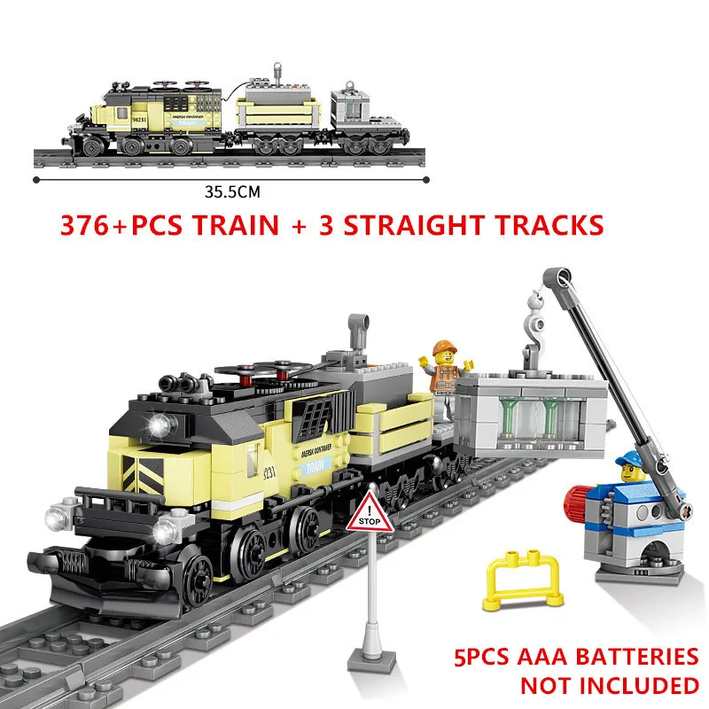 2019 Kids Birthday Gift Bricks Compatible DIY Models Electric Toys Train Tracks Building Blocks Toys for Boys Girls