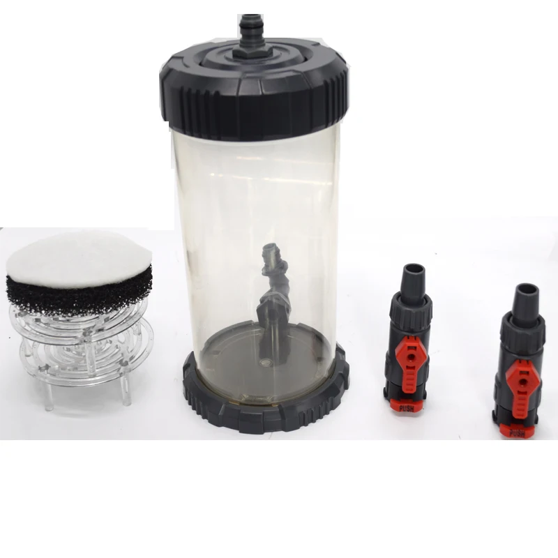 

High Quality Aquarium Front Filter Fish Tank Water Purifier External Pre Filter Easy To Clean with Valve Transparent