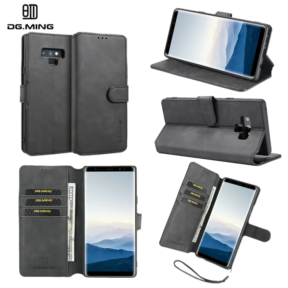 Оригинальный бренд DG Ming флип бумажник чехол Ретро Кожаный для samsung Galaxy NOTE9 NOTE8 S9