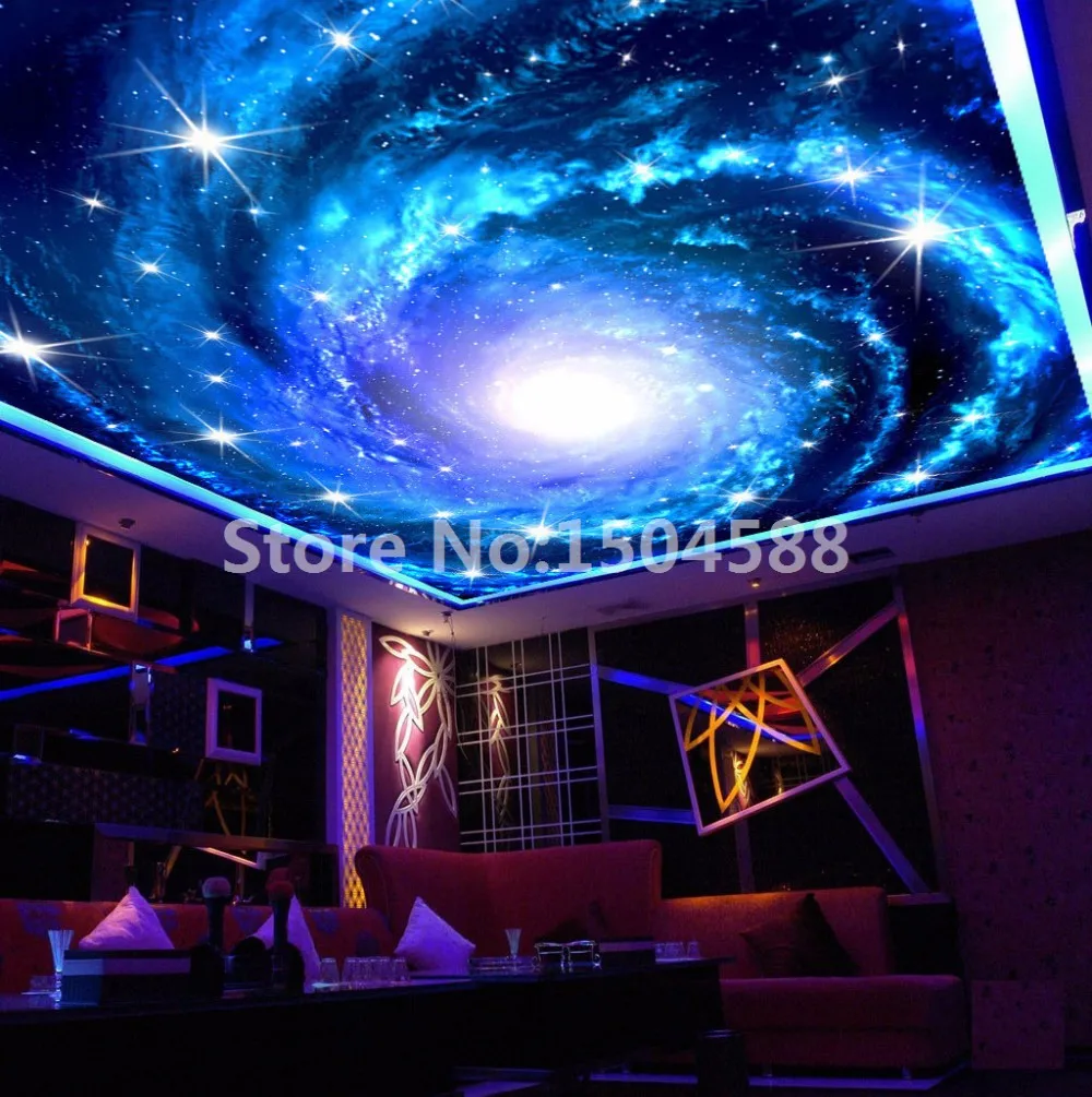 Galaxy Nebula Photo Ceiling Wall Mural For Living Room Kids Room