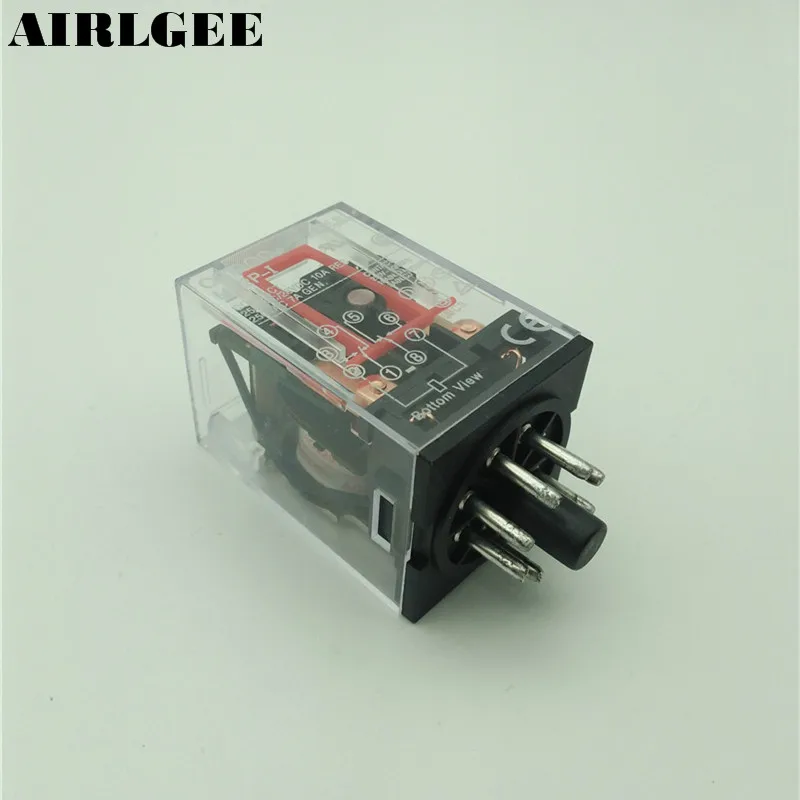 AC 220V/230V Coil Voltage PCB Power Relay 8 Pins DIN Rail DPDT 2NO 2NC MK2P-1 Free Shipping AC 220V/230V Coil Voltage PCB Power Relay 8 Pins DIN Rail DPDT 2NO 2NC MK2P-1 Free Shipping