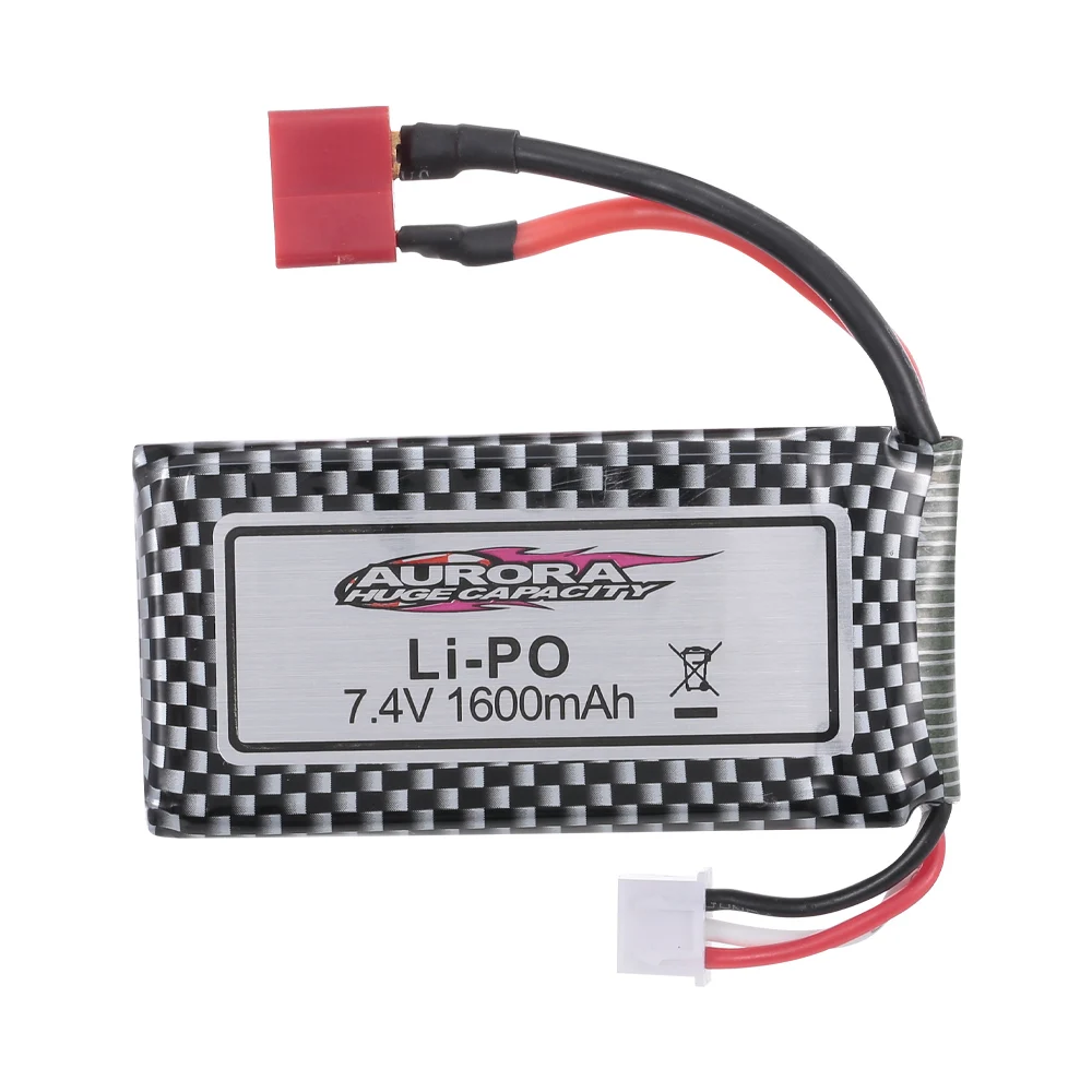 Lipo батарея 7,4 V 1600mAh Автомобильная батарея работает 15 минут для 1/10 9125 короткокурсовые RC автомобильные запчасти аксессуары