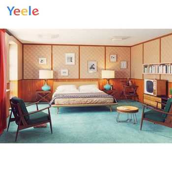 

Yeele Bedroom Sofa Table TV Lamp Bookeshelf Interior Photography Backgrounds Customized Photographic Backdrops for Photo Studio