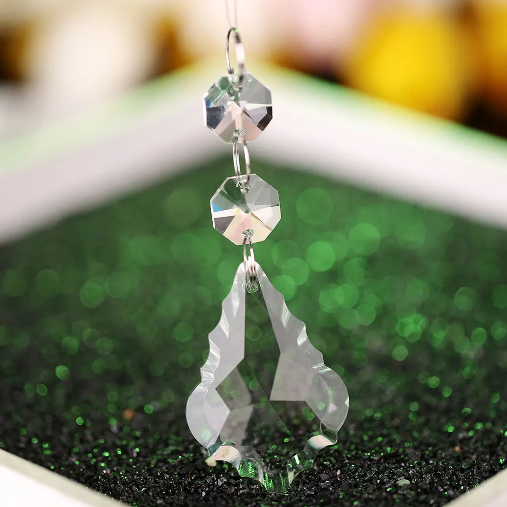 

Noble Lamps Lighting Crystal Chandelier Beauty 14mm Octagonal + 50mm Maple Leaf