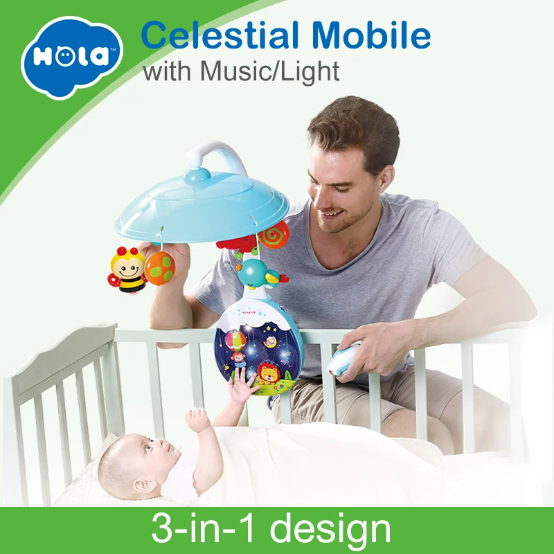 

HOLA 1105 New Arrived 5 pcs/set ABS Set Baby Crib Mobile Bed Bell Toy Holder Arm Bracket Nursery Music Love Baby Rattles