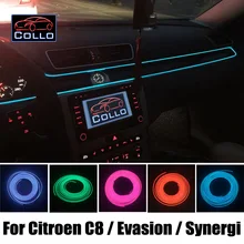 Стайлинга автомобилей 9 М EL Провода Для Citroen C8/Уклонение/Synergie/Интерьер Автомобиля Романтическая Атмосфера Лампы/Украшения Холодный Свет линии