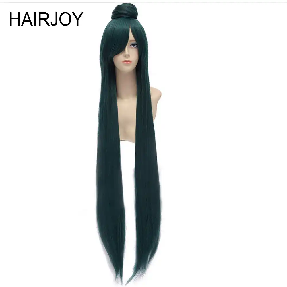 dark green cosplay wig