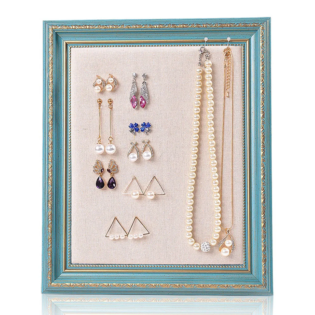 MagiDeal Vintage DIY Photo Frame Earring Ear Studs Desktop Picture Photograph Display 25x30cm