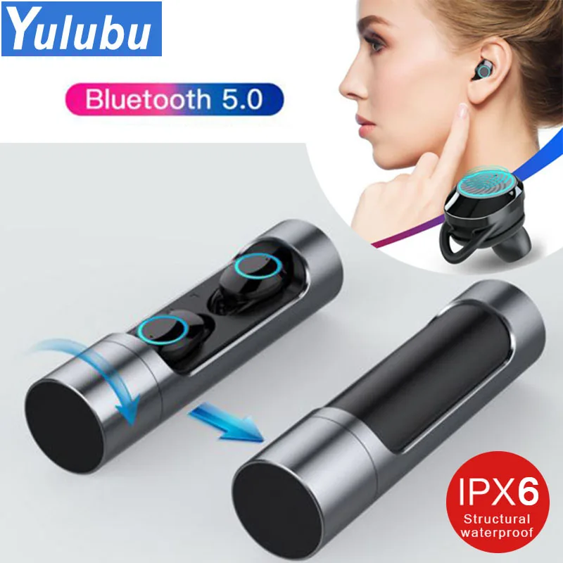 

Yulubu Bluetooth 5.0 Earphones TWS Wireless Earphone Blutooth Earphone Handsfree Sports Gaming Earbuds For Phone Huawei Xiaomi