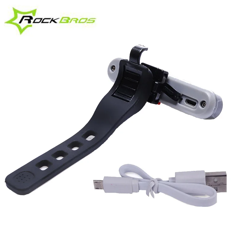 ROCKBROS перезаряжаемый защитный задний светильник, велосипедный светильник, задний фонарь для горного велосипеда, велосипедный Водонепроницаемый светодиодный фонарь с USB RK0015