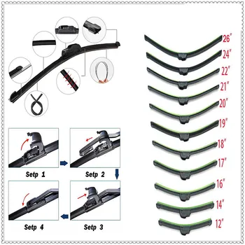 

Car U-type Frameless Bracketless refill Rubber Windshield Wiper Blade for Skoda Opel DAF RAM Trucks Paccar Ford Otosan Chrysler