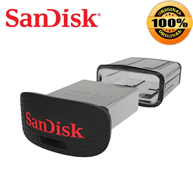 SanDisk usb flash 64GB 32GB 16GB pen Support Official Verification Ultra FIT USB 3.0 Flash DriveMini Pen Drive Up To 130m/s