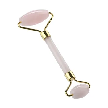 

NEW Natural Rose Quartz Facial Massage Crystal Stone Body Jade Massager Derma Roller Skincare Ice Roller Wrinkle Removal Beauty