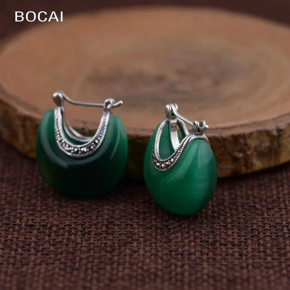 Серебряные ювелирные изделия из тайского серебра S925 пробы с камнем в форме