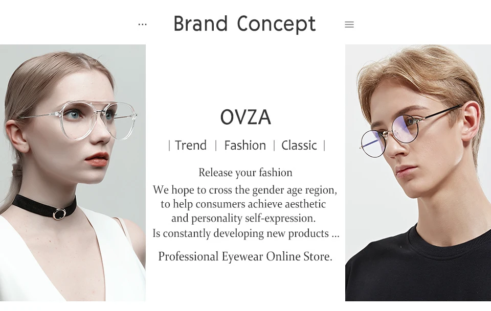 Ovza прямоугольная модная оправа для очков мужские золотые металлические женские очки оправа винтажные прозрачные очки высшего качества S2046