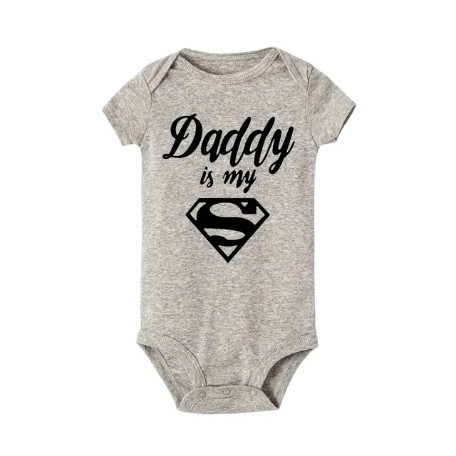 Детский хлопковый комбинезон с надписью Dad Is My Superhero|Боди для малышек| |