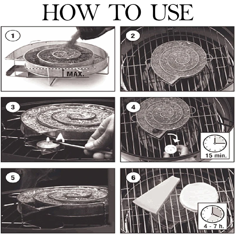 Realcook генератор холодного дыма принадлежности для барбекю гриль сетка древесная стружка коптильня для лосося рыбы барбекю инструмент для приготовления пищи