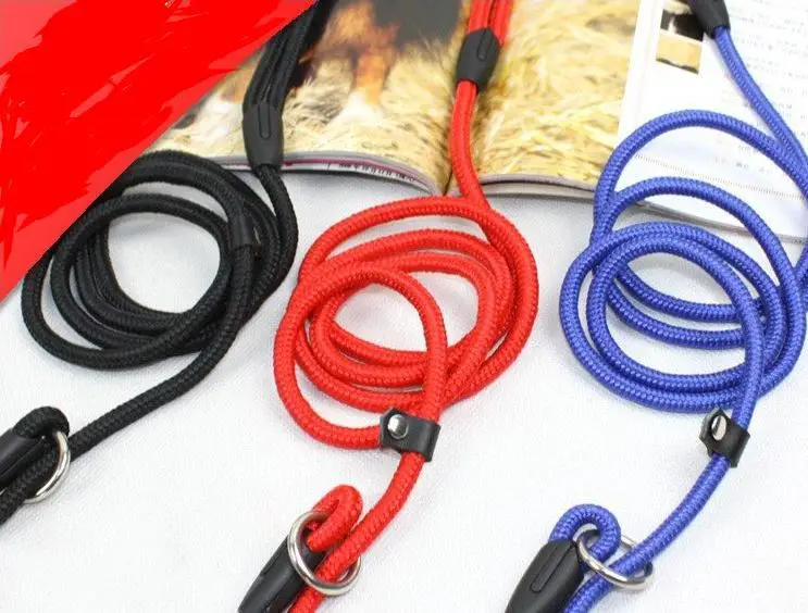 Новый Pet щенки Эластичный поводок Nylon Rope Кинологический Поводок 140 см вожжи воротник открытый Применение черный/синий/ красный