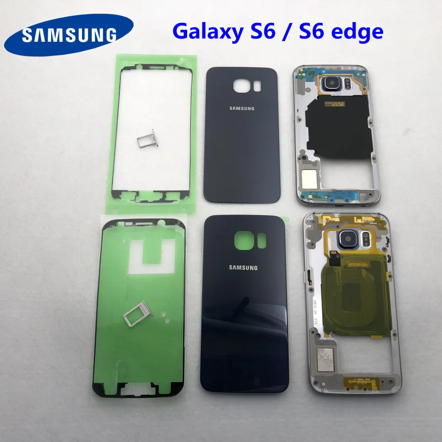 Сменный Чехол для SAMSUNG Galaxy S6 Edge G925F G920F полноразмерный корпус передняя средняя
