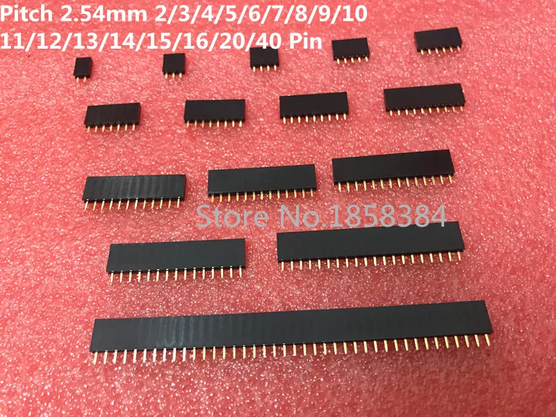 Штифт 2 54 мм 2/3/4/5/6/7/8/9/10/11/12/13/14/15/16/20/40 штыревой разъем PCB | Обустройство дома