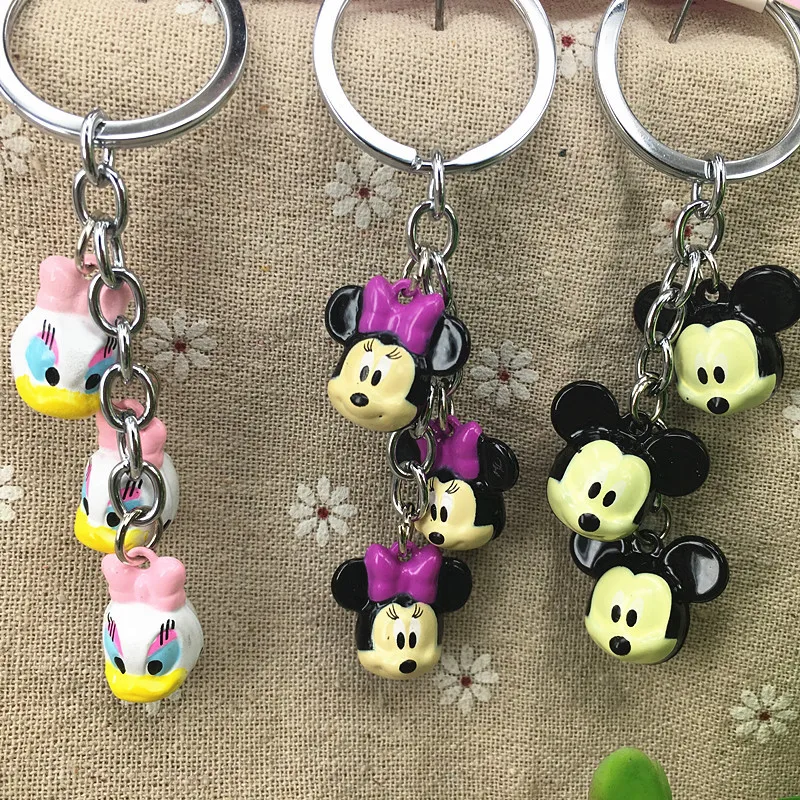 Disney мультфильм Микки забор для детей колокол кошелек магнит для монет Ключ Подвеска на рюкзак брелок аксессуары сумка кукла-Подвеска Игрушка