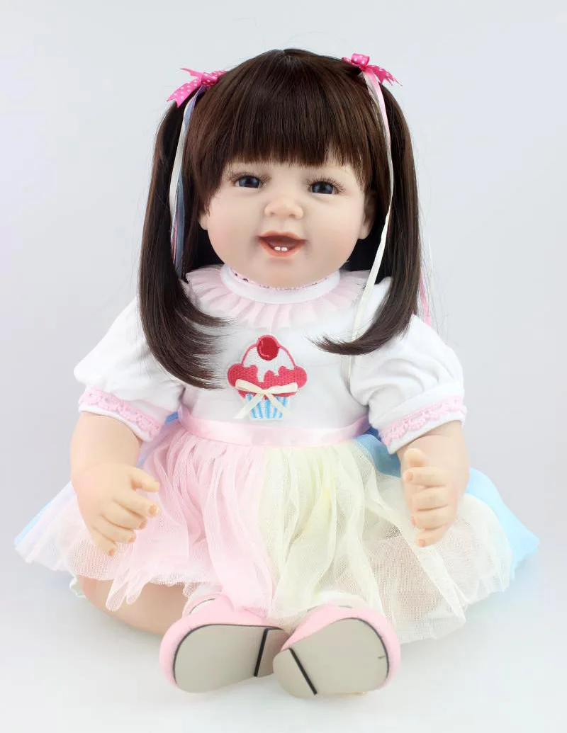 

55cm New Born Baby Soft Silicone Reborn Baby Doll Girl Toy 22" High-end Girl Gift Toy Clothing Model