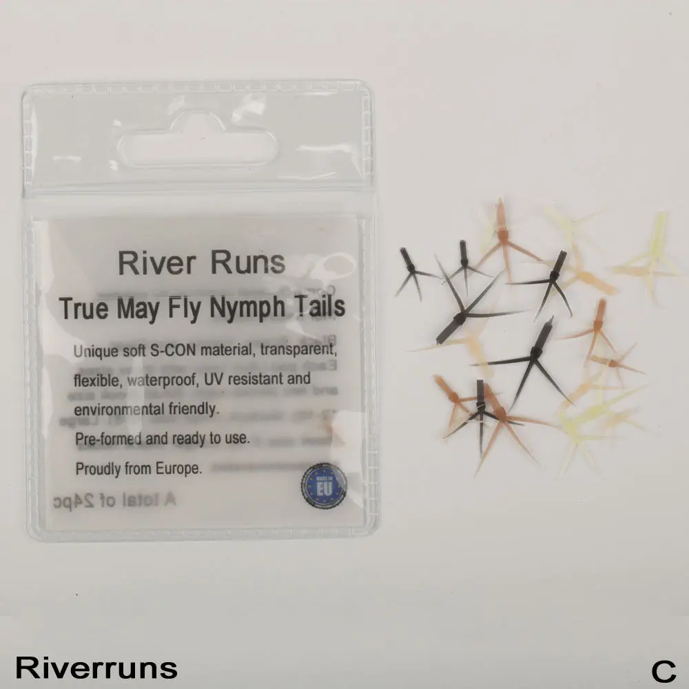 

Riverruns Realistic Flies 24pcs/Bag May Fly Nymph Tail Fishing 4Colors 3 Sizes