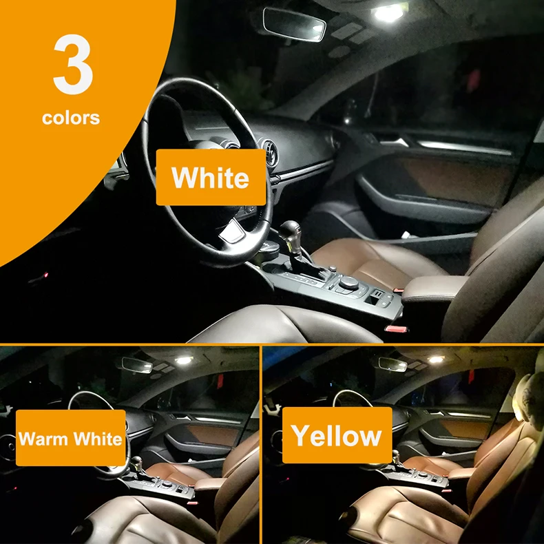 CNSUNNYLIGHT Car LED Interior Reading Light 0.8W Portable Mini Night Lamp Yellow Warm White For Cars Room Table Office Light (3)