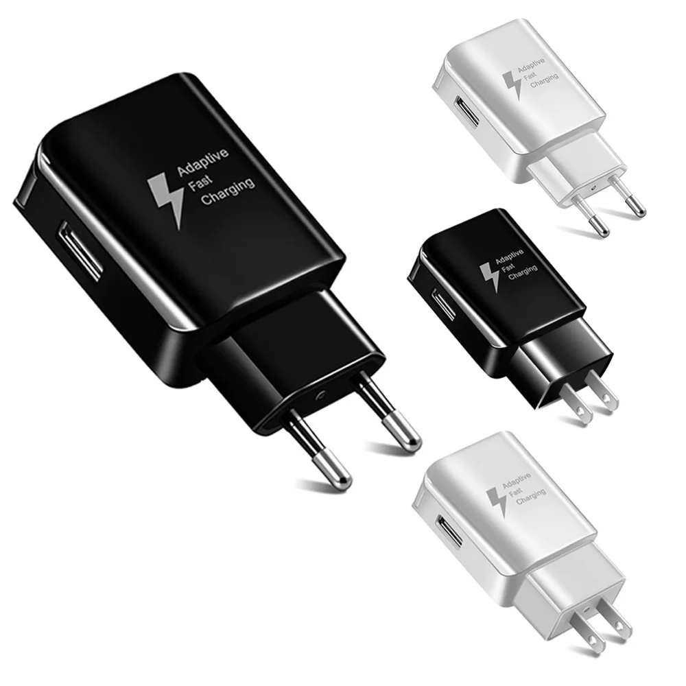 Адаптивное быстрое зарядное устройство USB для samsung S6 S7 Edge S8 S9 Plus Note 4 5 8 9 Быстрая зарядка USB адаптер питания настенное зарядное устройство