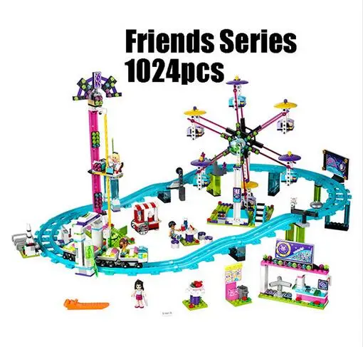 

Compatible with Lego Friends 41130 model 01008 1024pcs building blocks Amusement Park Roller Coaster figure toys for children