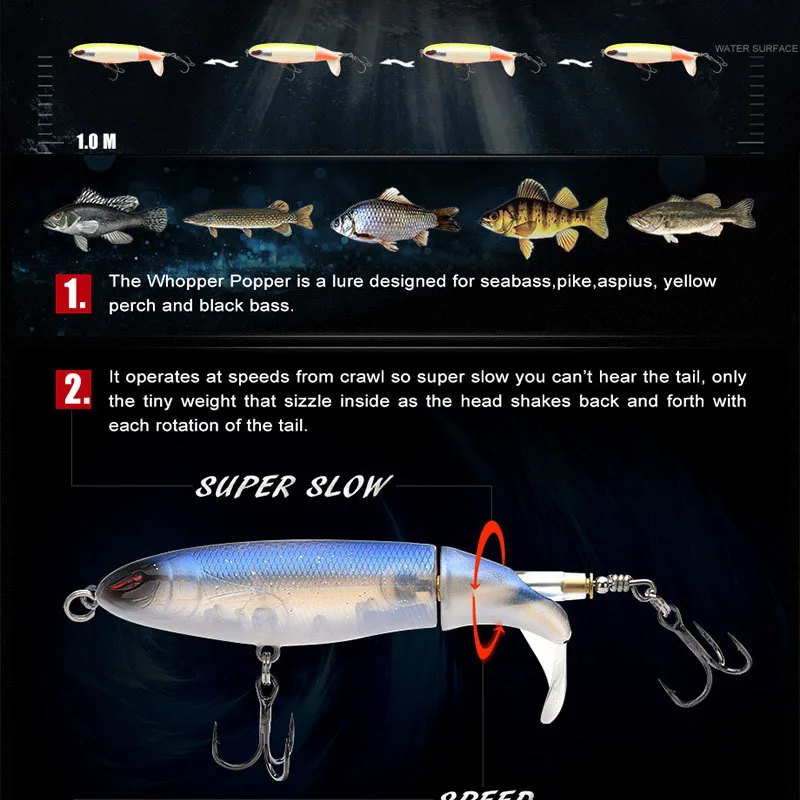 Allblue 130mm 38g Whopper Plopper señuelo duro giratorio cola Pesca Wobblers señuelo cebo Artificial aparejos de Pesca cebo Pesca Allblue 130mm 38g Whopper Plopper señuelo duro giratorio cola Pesca Wobblers señuelo cebo Artificial aparejos de Pesca cebo Pesca