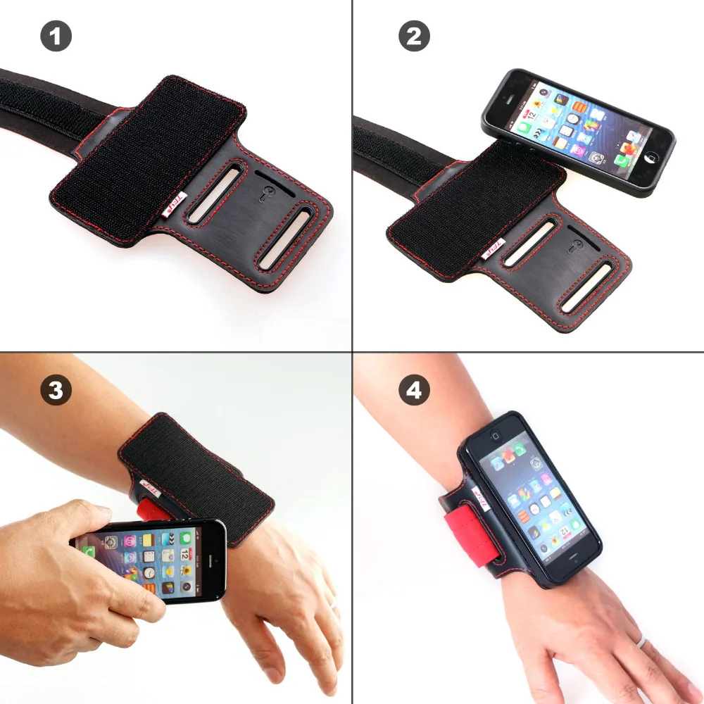 TFY Open Face Sport Armband Wrist Band Holder + Detachable Case for
