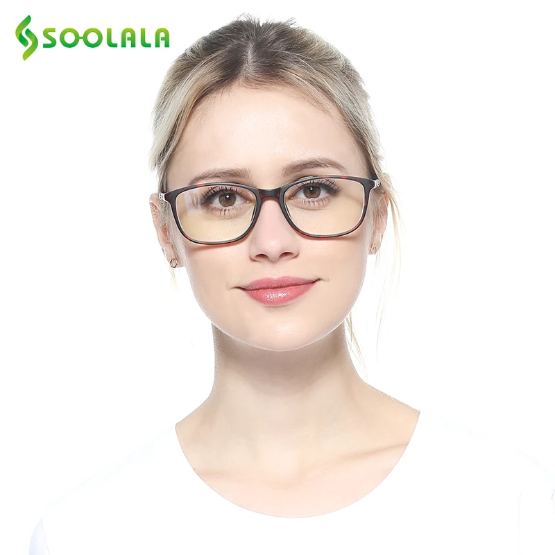 Очки для чтения SOOLALA TR90 оверсайз женские и мужские очки в полной оправе с