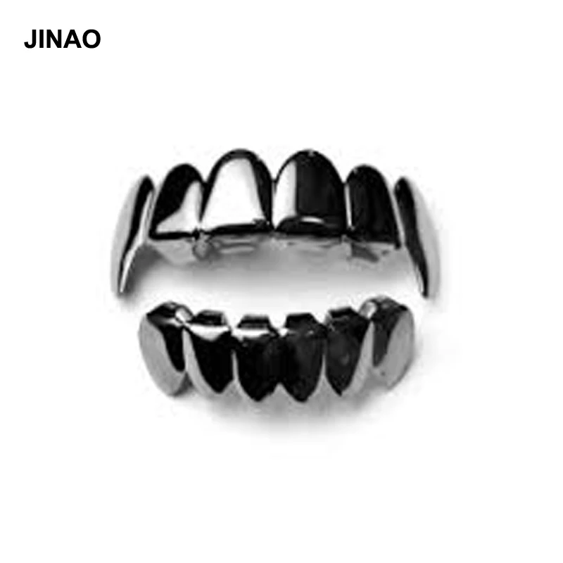 Посеребренные хип хоп ЗУБЫ JINAO для ротовых коронок верхний и нижний гриль набор