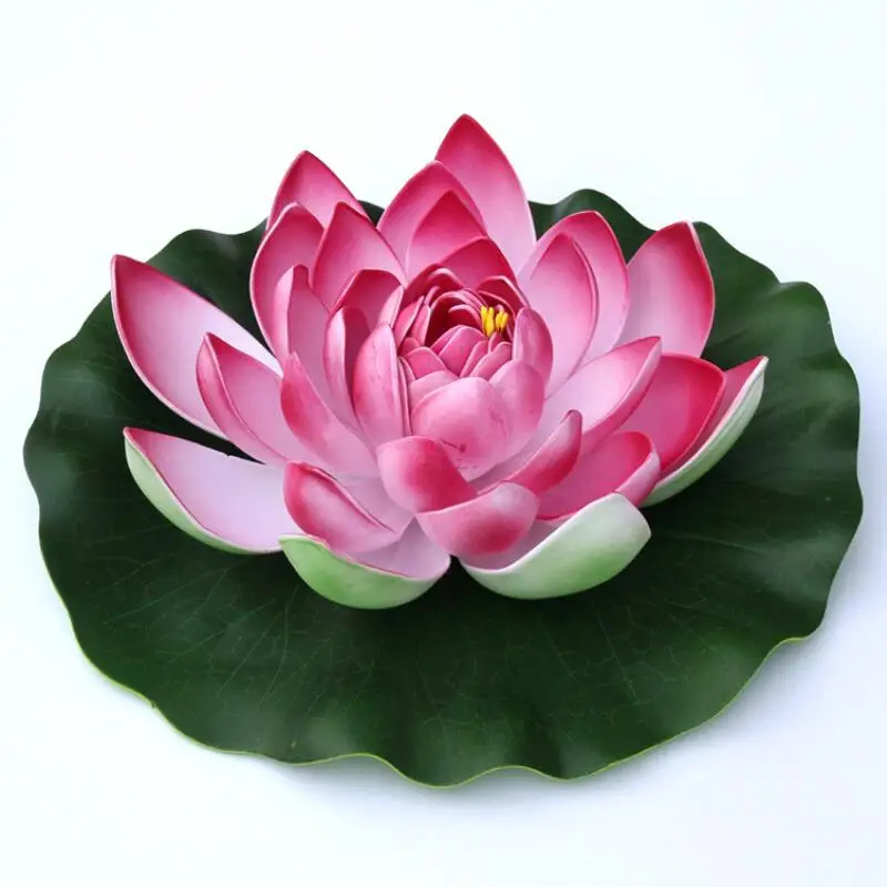 

1pc 28cm Aquarium Simulation Lotus Flower Bonsai Outdoor Fish Tank Pool Landscape Plants Random Color