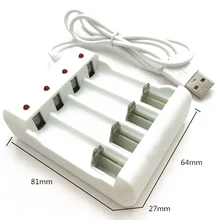 High Quality 1.2V Universal Smart 4-Slot AA/AAA Rechargeable Battery 30cm Charger Adapter USB Plug