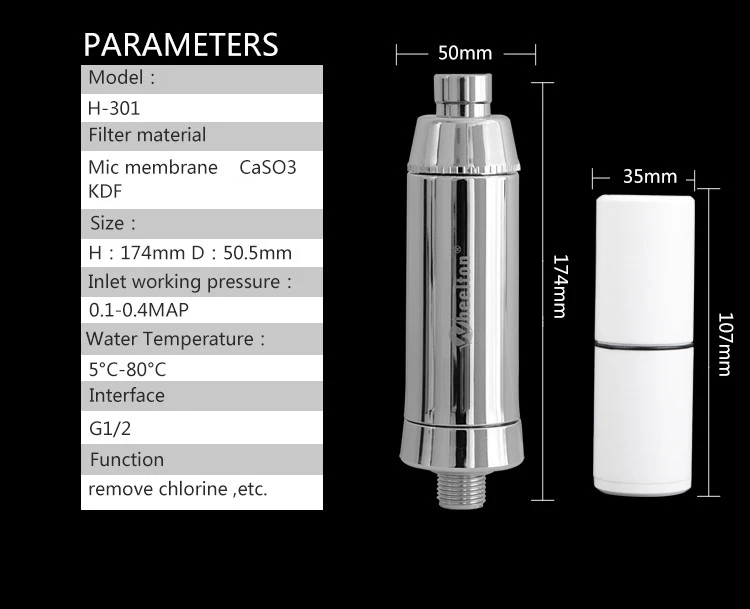 Wheelton бытовой очиститель воды для купания фильтр дехлорирования кожи для купания фильтр для душа мягкая вода склад Германии