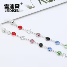 LEIDISEN бренд Нержавеющая сталь 75 см Солнцезащитные очки для женщин ремешок цепочки и ожерелья очков многоцветный шнурок-цепочка чтения