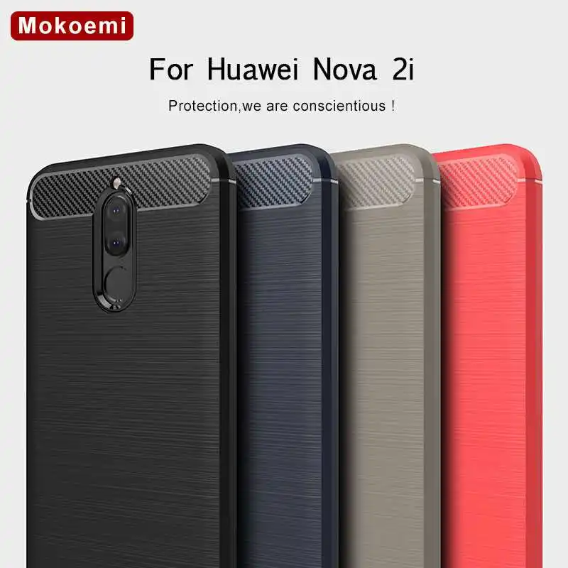 

Mokoemi Fashion Shock Proof Soft Silicone 5.9"For Huawei Nova 2i Case For Huawei Nova 2i Cell Phone Case Cover