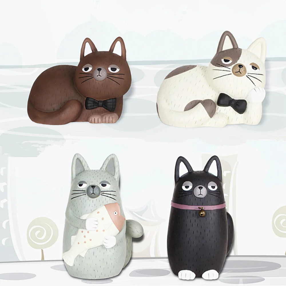 

New White And Black Cat Bank Money Box Home Decoration Accessories Living Room Bedroom Decoration Small Ornaments Gift
