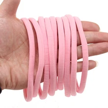 Diademas suaves de nailon para bebé, cintas elásticas para el pelo, Color sólido, sin costuras, regalos accesorios para el cabello, 10 Uds.