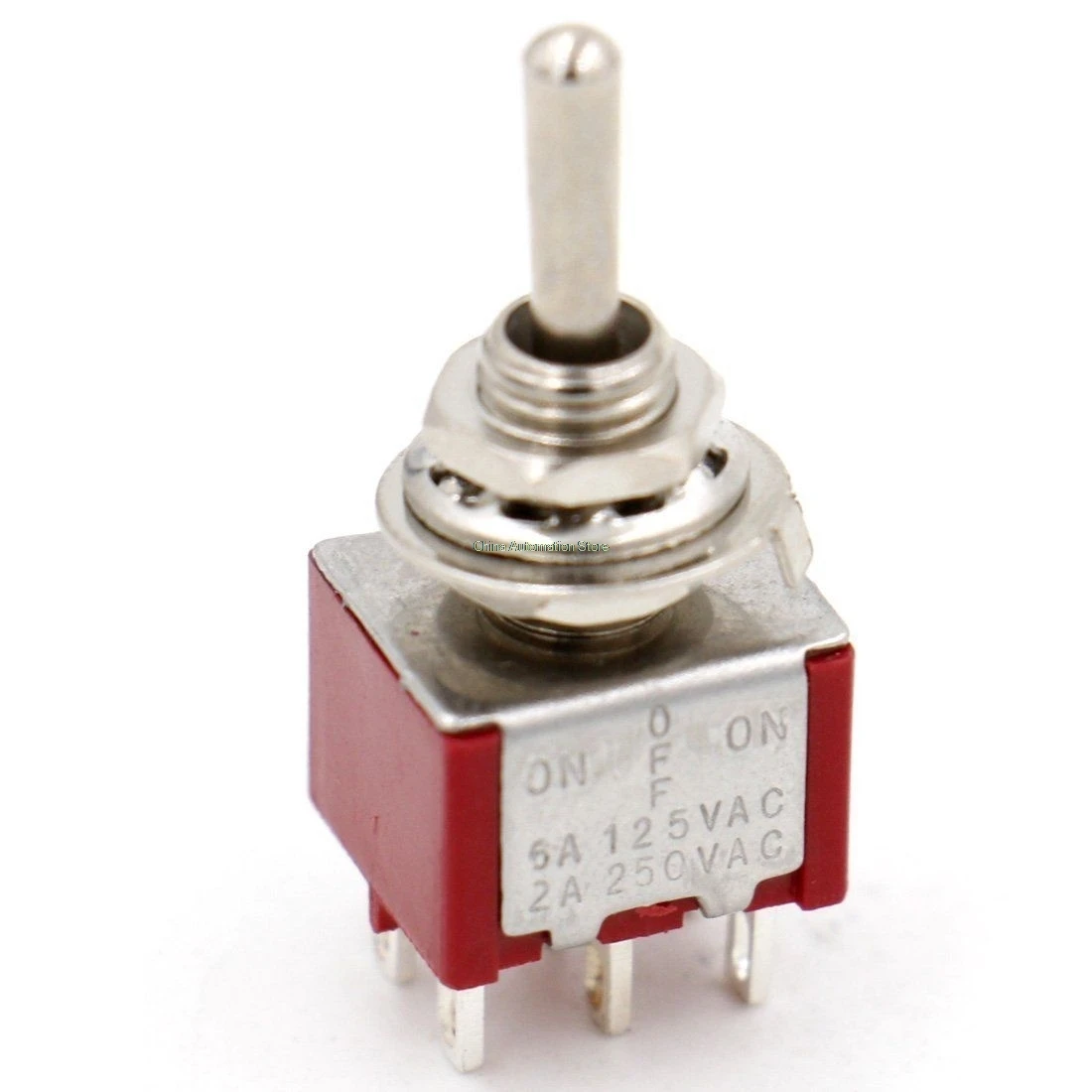 10Pcs Red 6 Pin 3 Position Momentary (ON) OFF (ON) Automatic return