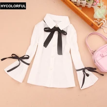 Одежда для маленьких девочек; коллекция года; осенние детские рубашки для девочек; блузка; детская одежда; школьные белые блузки для девочек; детская одежда; blusas