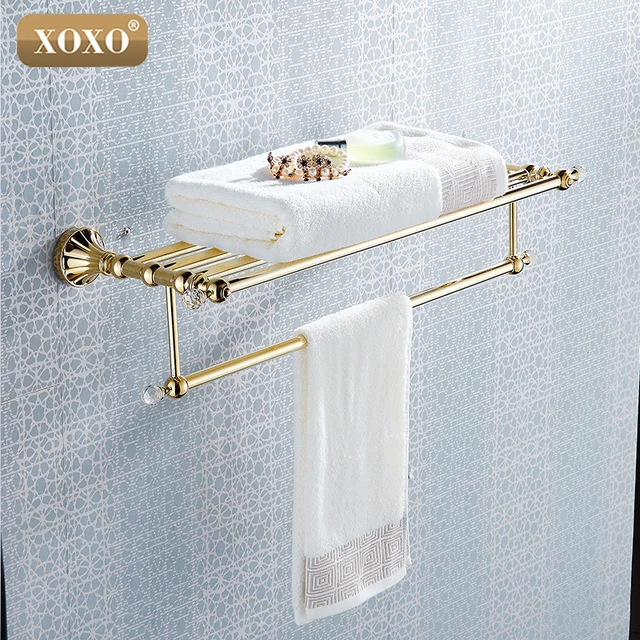 Aliexpress Xoxo Br Crystal Anium Gold Plating Towel Xoxo Br Crystal Anium Gold Plating Towel Rack Shelf With Bar