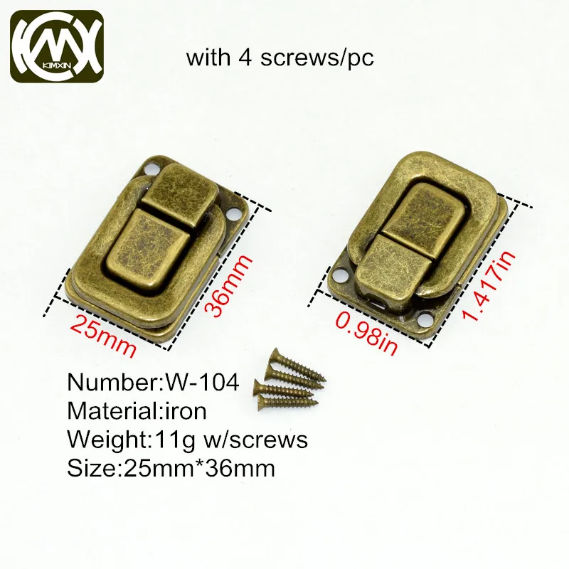 10pc In stock wooden box hardware accessories,Bronze Hasp lock,Locks